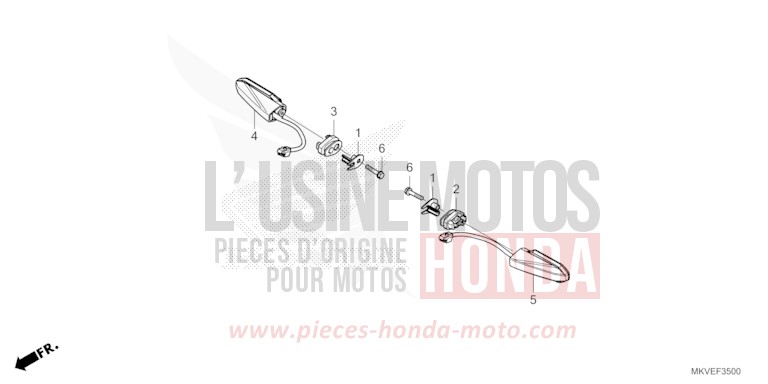 CLIGNOTANT ARRIERE de Forza 750 IRIDIUM GRAY METALLIC (NHC65) 2025